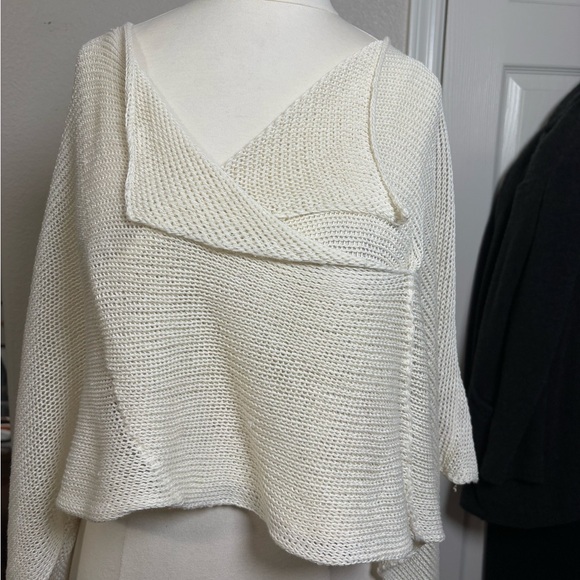 Beautiful Zuza Bart 100% Natural Linen Cropped Oversized Sweater. Lagenlook - Picture 1 of 12